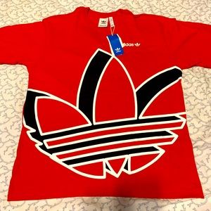 Adidas Red Treefoil Tee NWT